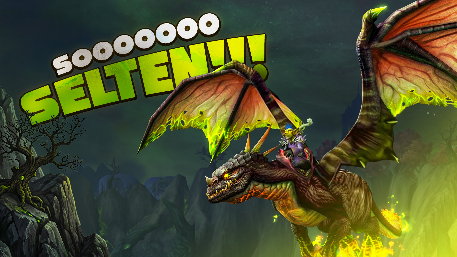 World of Warcraft YouTube Thumbnail Design mit Drache