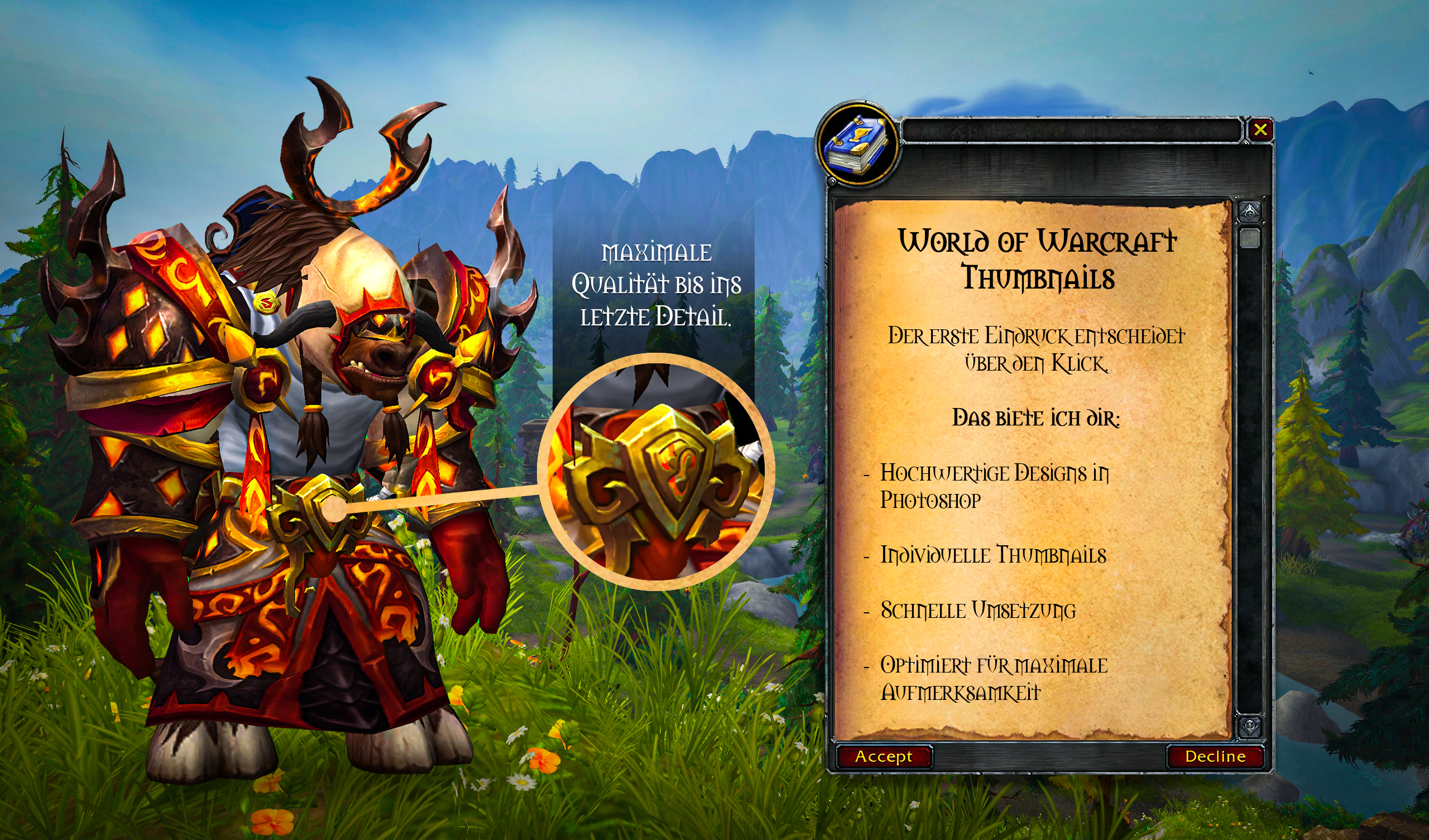 World of Warcraft YouTube Thumbnail Design